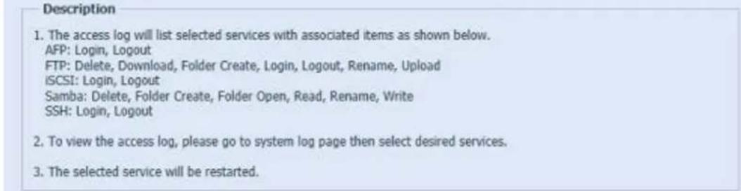 Thecus TopTower N8850 - User Access Log - 2