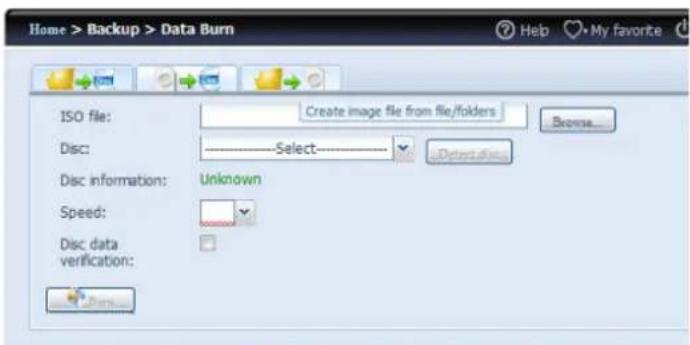 Thecus TopTower N8850 - Create image file from files/folders - 1