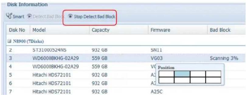 Thecus TopTower N8850 - Bad Block Scan - 2