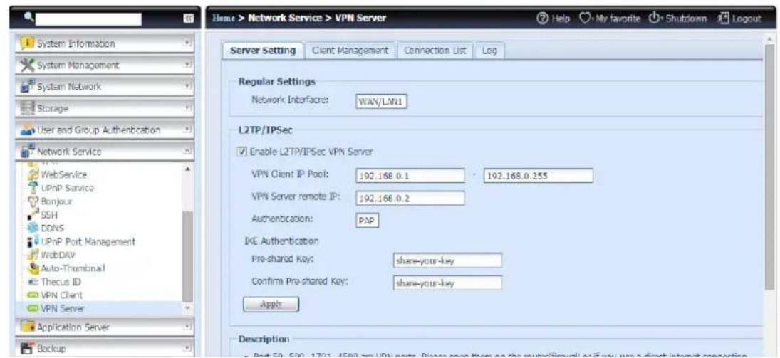 Thecus TopTower N8850 - VPN Server - 1