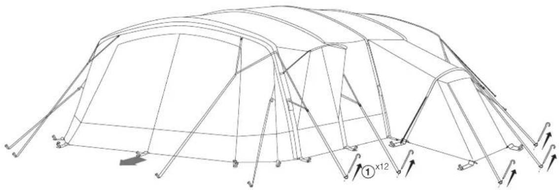Vango Tahiti II Air 850XL - TAKING DOWN & PACKING - 1