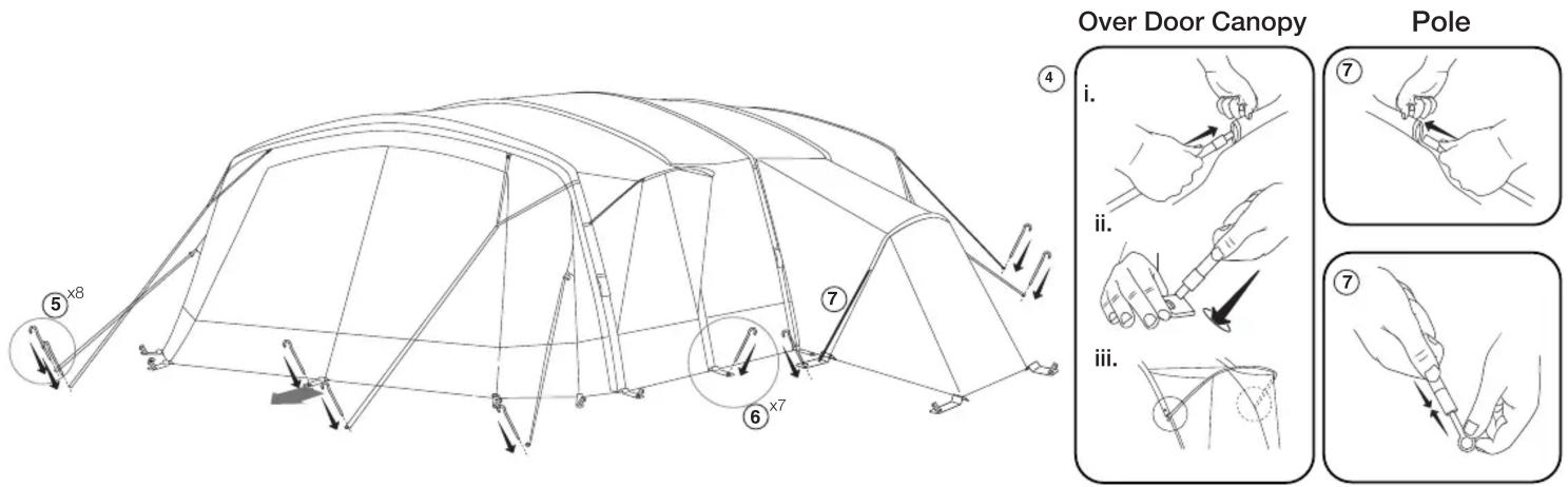 Over Door Canopy Pole ④ ⑦ ⑥ ⑦ ⑤ ⑦ ⑦ ⑦ ⑦ ⑦ ⑦ ⑦ ⑦ ⑦ ⑦ ⑦ ⑦ ⑦ ⑦ ⑦ ⑦ ⑦ ⑦ ⑦ ⑦ ⑦ ⑦ ⑦ ⑦ ⑦ ⑦ ⑦ ⑦ ⑦ ⑦ ⑦ ⑦ ⑦ ⑦