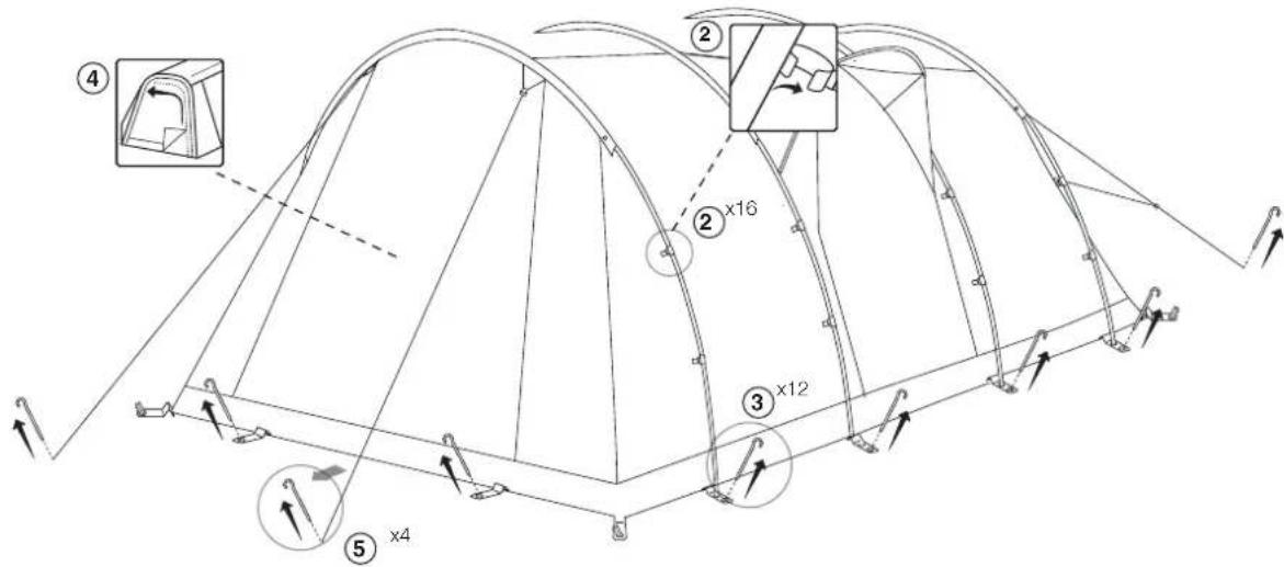 Vango Icarus 600DLX - TAKING DOWN & PACKING - 3