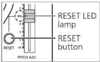 RESET LED lamp RESET button PITCH ADJ