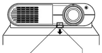 TOSHIBA TLP-MT3E - How to use the foot adjuster - 1