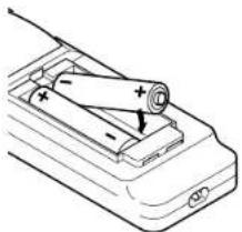 TOSHIBA TLP-MT3E - Installing batteries - 2