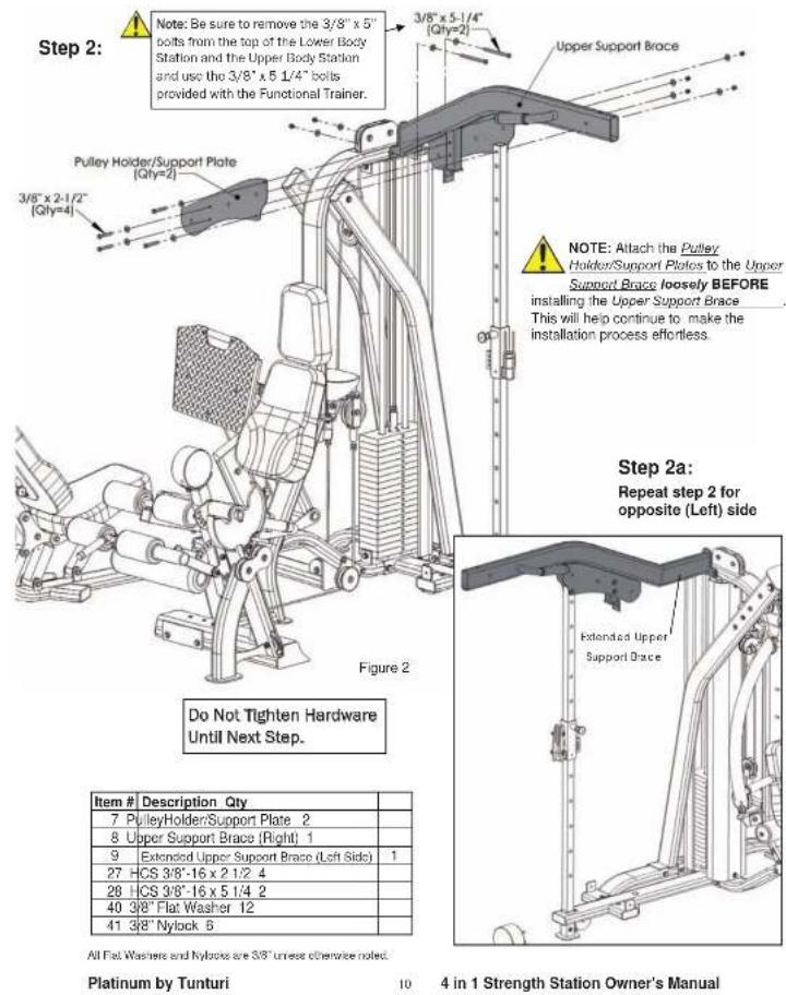 TUNTURI 4 in 1 Strength Station - Step 1a: - 3