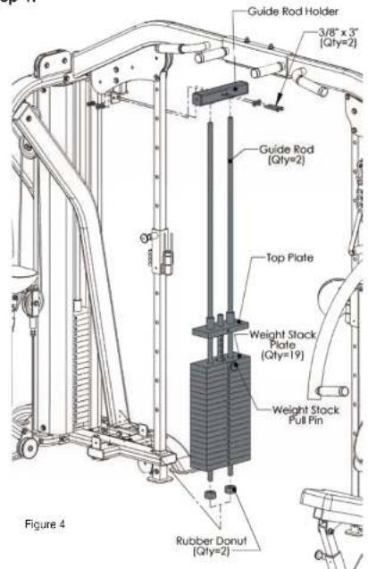 TUNTURI 4 in 1 Strength Station - Step 1a: - 9