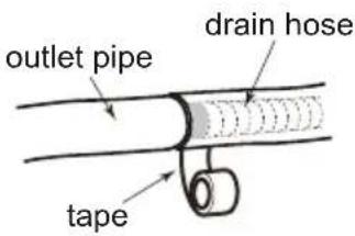 outlet pipe drain hose tape