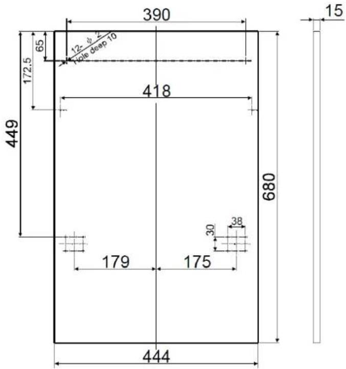 390 12-φ 2 hole deep 10 65 172.5 449 418 680 179 175 30 38 444 15