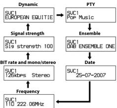 SONY XDR-S10DAB - Changing the display - 1