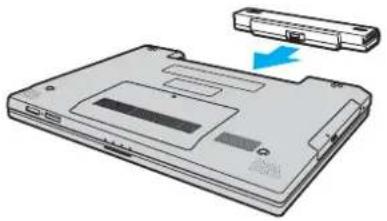 SONY Vaio VGN-N21Z - Installing the Battery Pack - 2