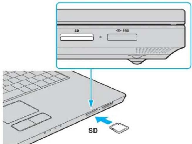 SONY Vaio VGN-N21Z - Inserting a Memory Card - 1