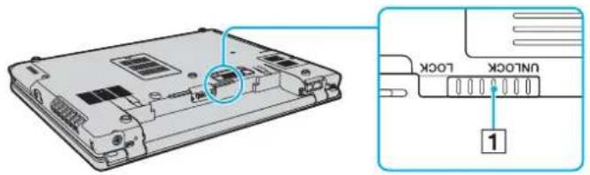 SONY Vaio VGN-BX41VN - Installing the Battery Pack - 1