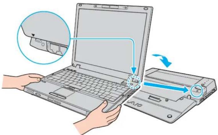 SONY Vaio VGN-BX41VN - Attaching Your Computer to the Multi Function Bay Docking Station - 4