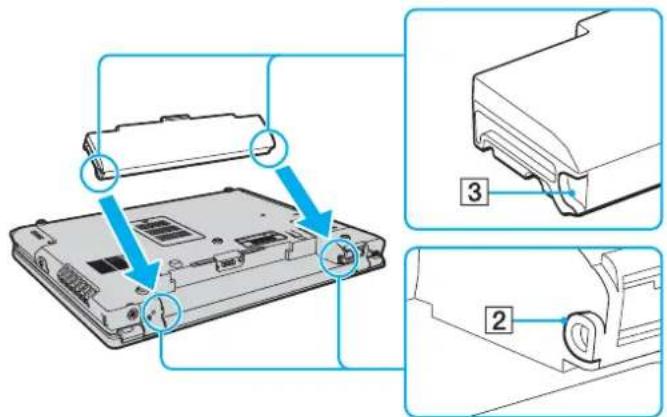 SONY Vaio VGN-BX41VN - Installing the Battery Pack - 2