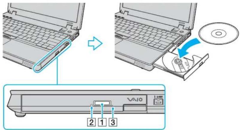 SONY Vaio VGN-BX41VN - To insert a disc - 1
