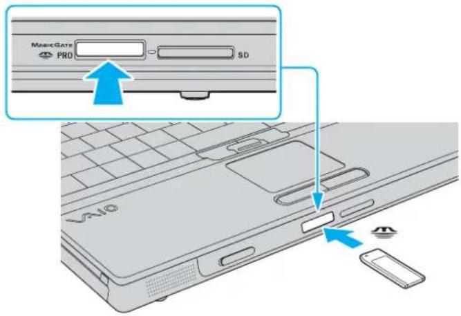 SONY Vaio VGN-BX41VN - Inserting a Memory Stick Media - 1