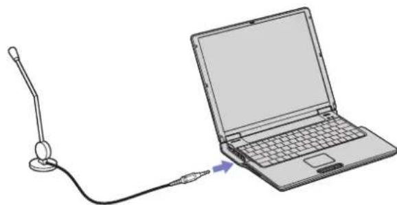 SONY Vaio PCG-Z1RMP - Connecting an external microphone - 1