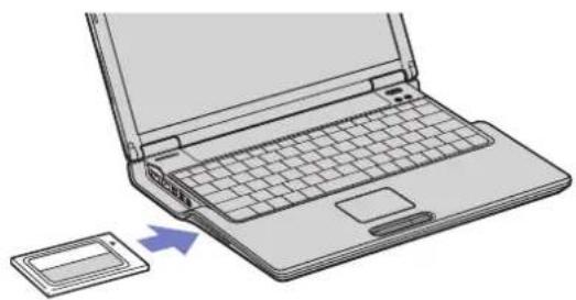 SONY Vaio PCG-Z1RMP - Inserting a PC Card - 1