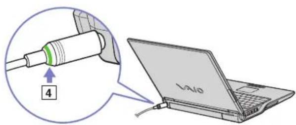 SONY Vaio PCG-Z1RMP - Using the AC adapter - 2
