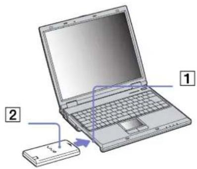 SONY Vaio PCG-GRZ615M - Inserting the second battery pack - 1