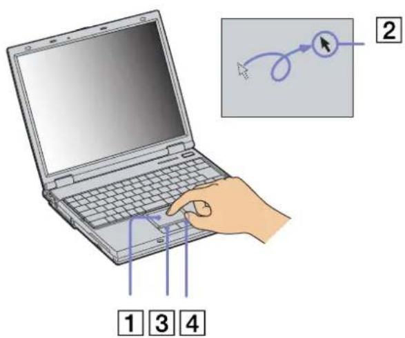 SONY Vaio PCG-GRZ615M - Using the touchpad - 1