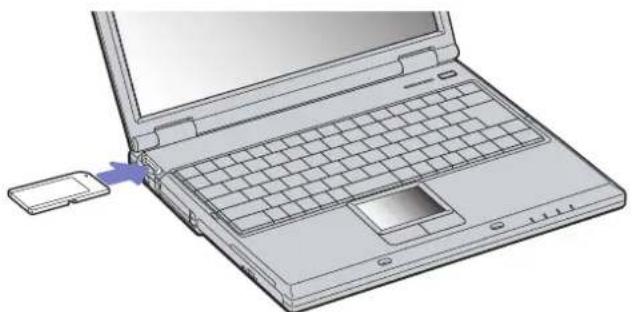 SONY Vaio PCG-GRZ615M - Inserting a Memory Stick™ - 1