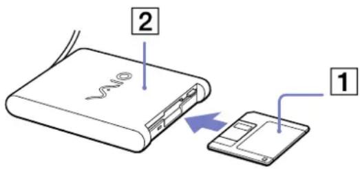 SONY Vaio PCG-GRZ615M - Connecting a USB floppy disk drive - 3