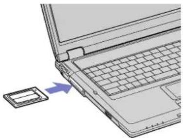 SONY Vaio PCG-GRT785E - Inserting a PC Card - 1