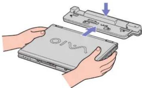 SONY Vaio PCG-GRT785E - Attaching your computer to the port replicator - 3