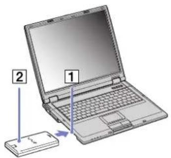 SONY Vaio PCG-GRT785E - Using the second battery pack - 2