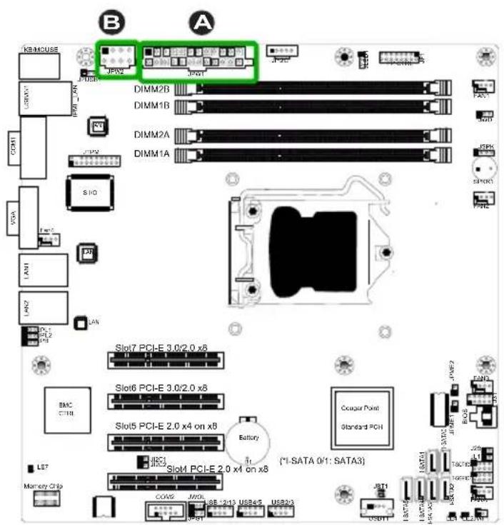 Supermicro X9SCL+-F - ATX Main PWR & CPU PWR Connectors - 3