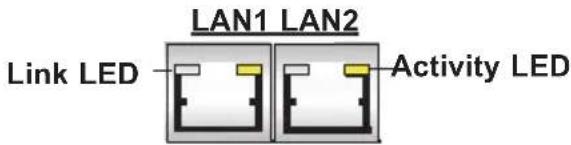 Supermicro X9SCL+-F - LAN 1/LAN 2 LEDs - 1