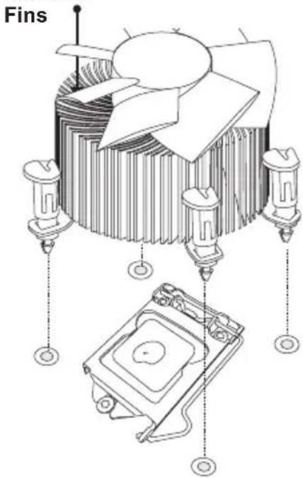 Supermicro X9SCL+-F - Installing an Active Fan CPU Heatsink - 4