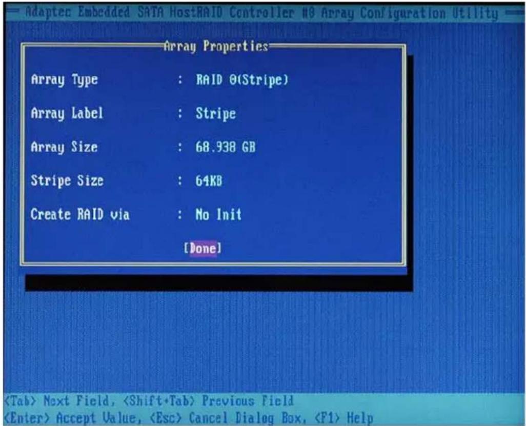 Supermicro X6DH8-G2 - Assigning Array Properties - 2