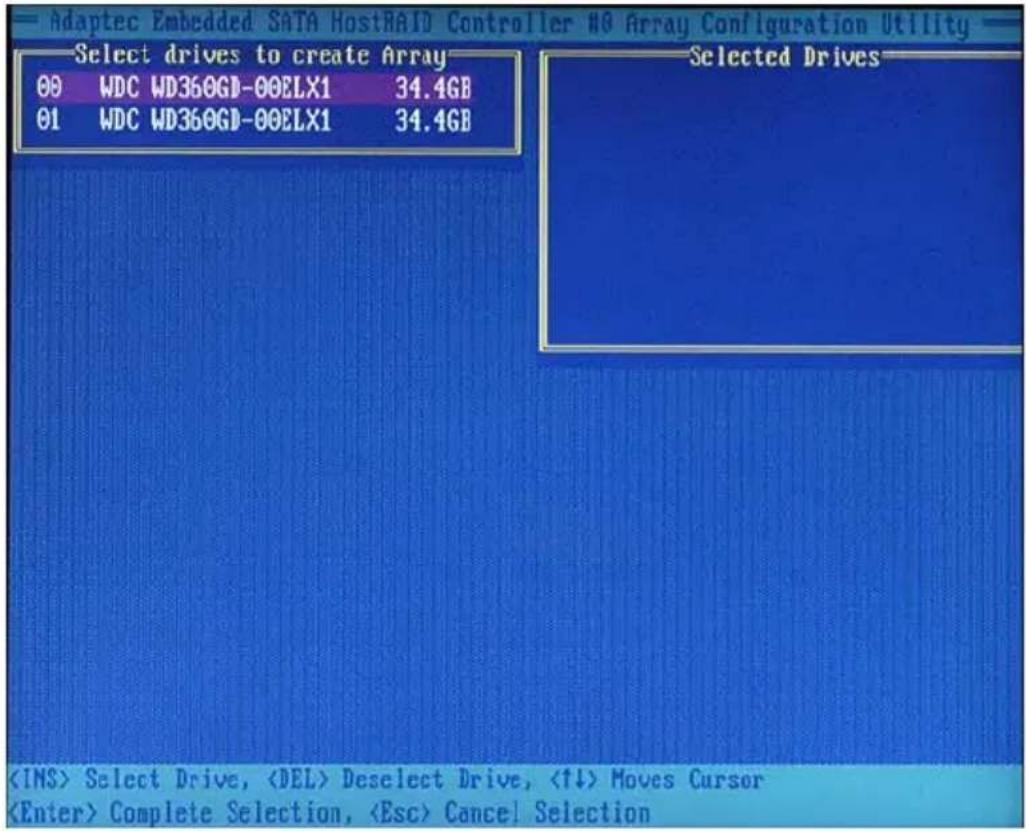 Supermicro X6DH8-G2 - To create an array: - 1