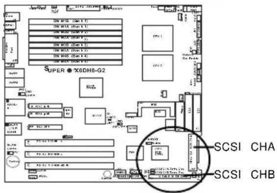 Supermicro X6DH8-G2 - Ultra320 SCSI Connectors (\*X6DH8-G2 Only) - 1