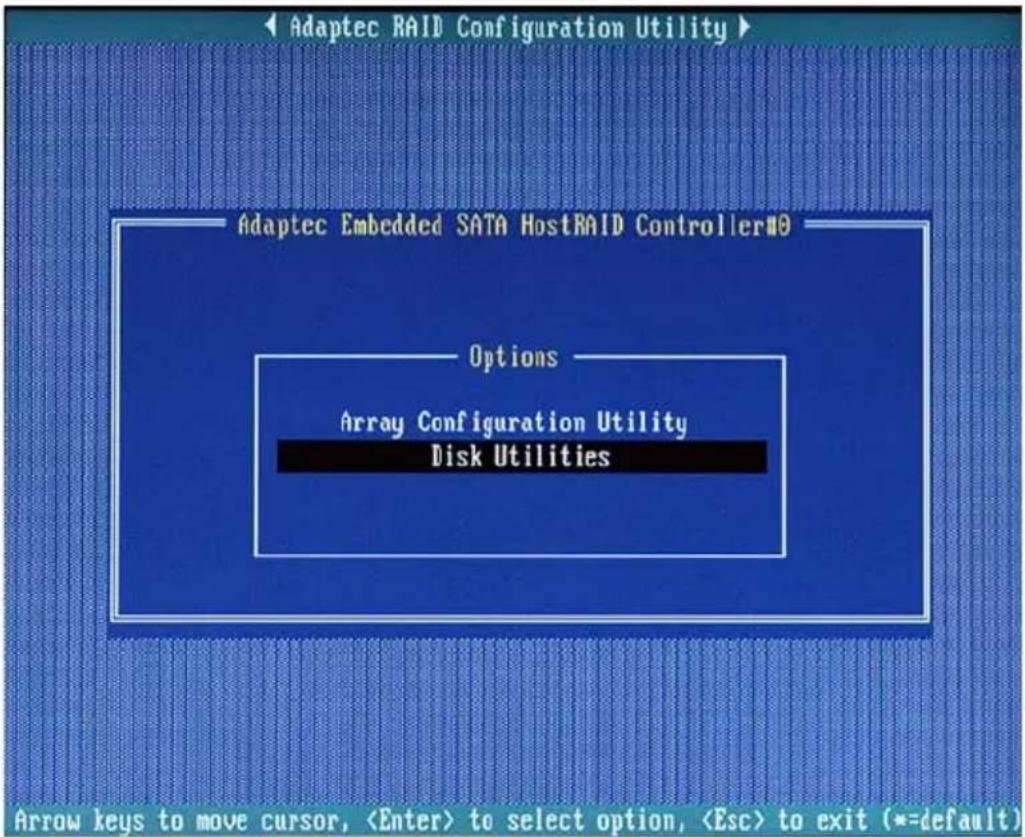 Supermicro X6DH8-G2 - To access the disk utilities: - 2
