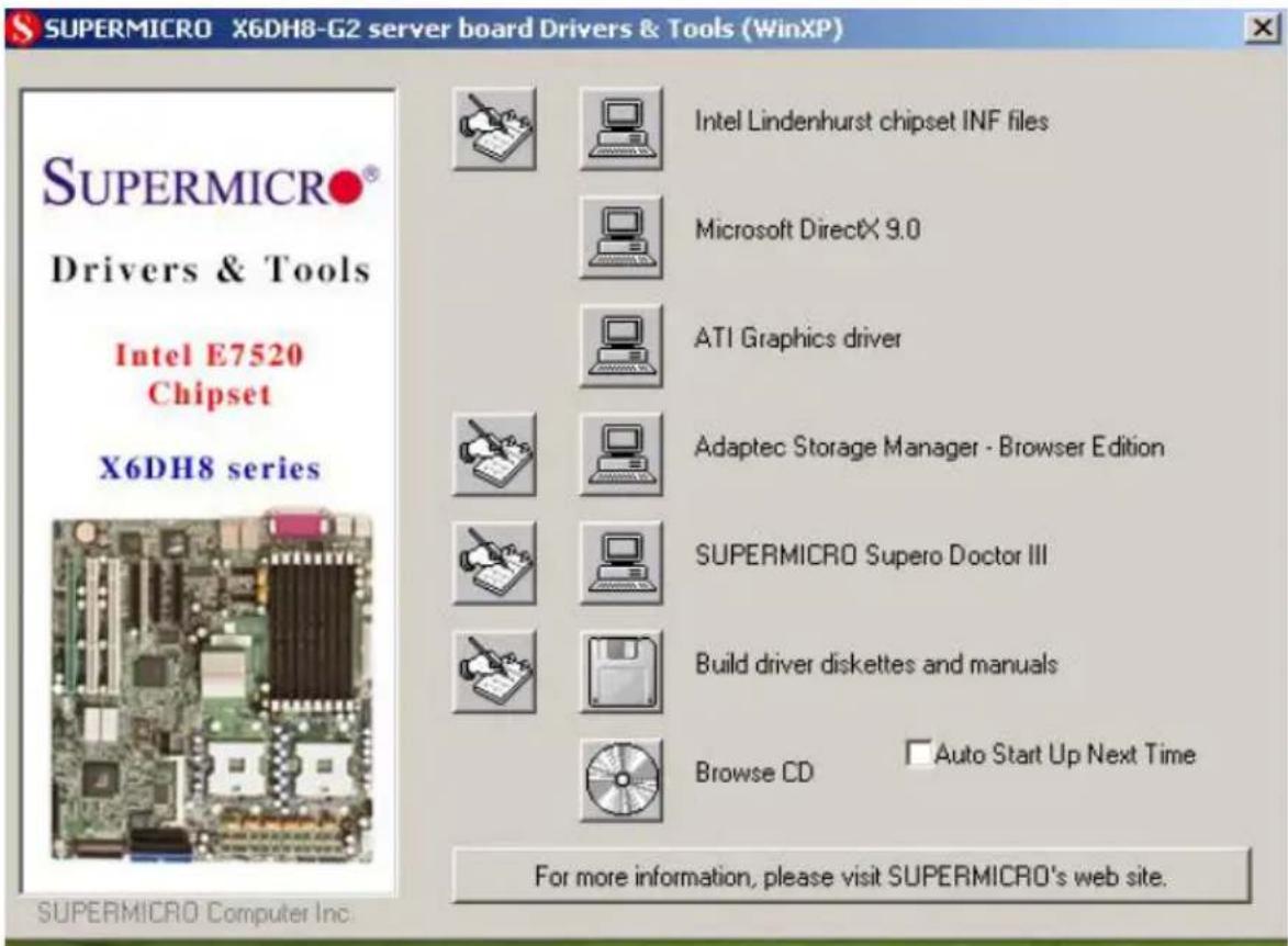 Supermicro X6DH8-G2 - Installing Drivers other than the Adaptec Embedded Serial ATA RAID Controller Driver - 1