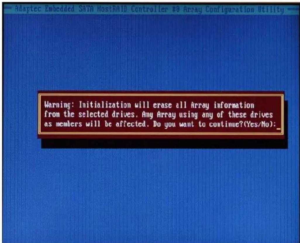 Supermicro X6DH8-G2 - To initialize drives: - 5