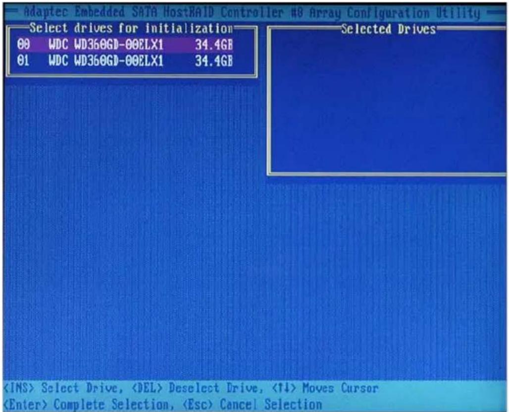 Supermicro X6DH8-G2 - To initialize drives: - 3