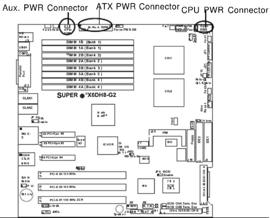Supermicro X6DH8-G2 - Processor Power Connector - 1