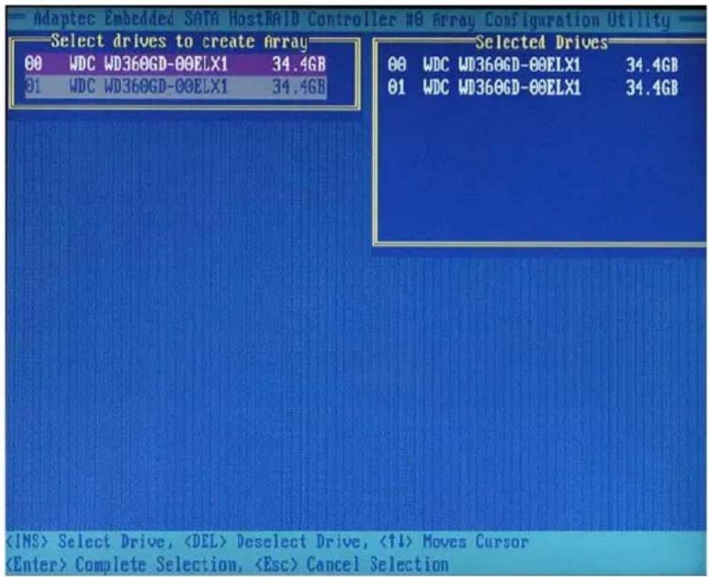 Supermicro X6DH8-G2 - To create an array: - 2