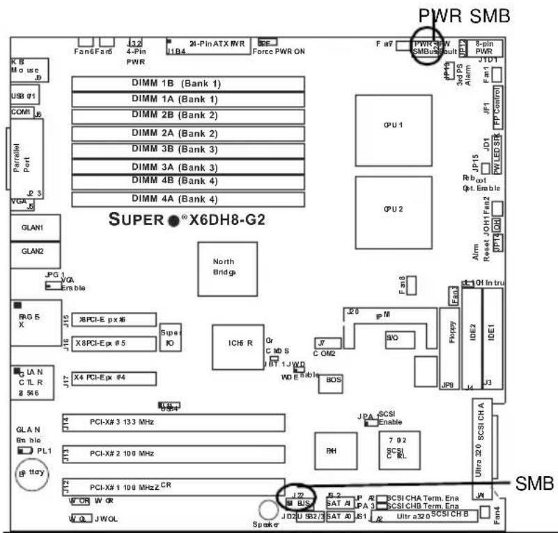 Supermicro X6DH8-G2 - SMB Power (I²C) Connector - 1