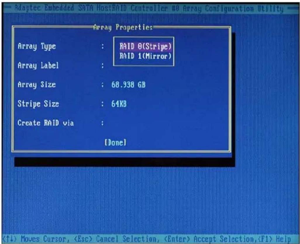 Supermicro X6DH8-G2 - Assigning Array Properties - 1