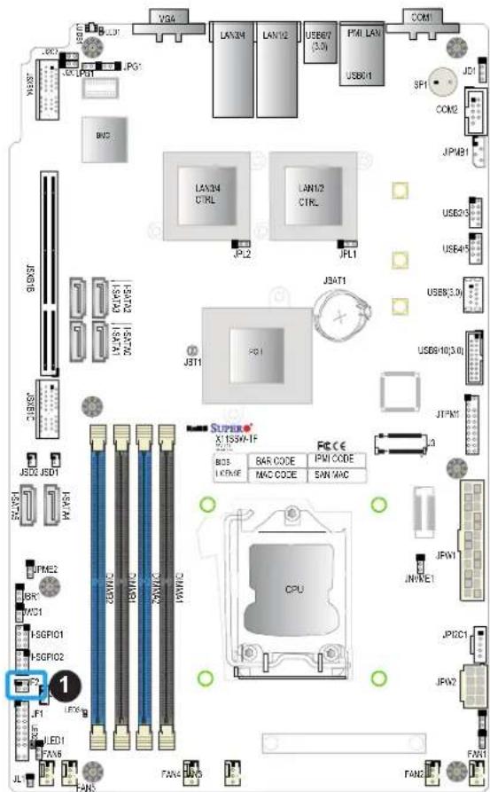 Supermicro X11SSW-4TF - LAN3/LAN4 Activity LED Header - 1