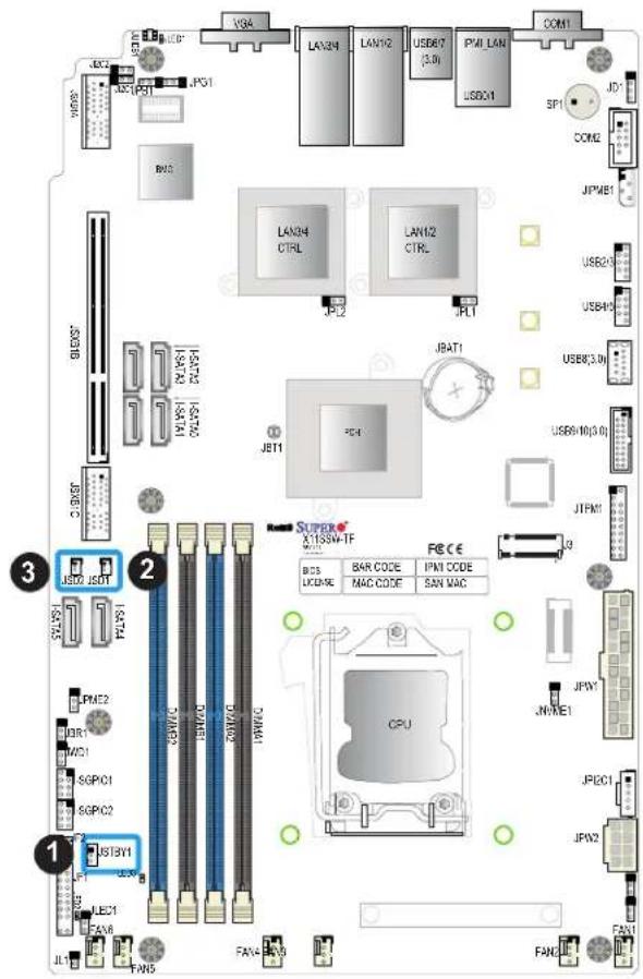 Supermicro X11SSW-4TF - Disk On Module Power Connector - 1