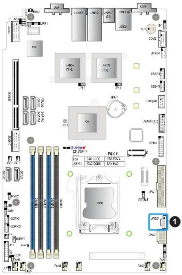 Supermicro X11SSW-4TF - Power SMB (I²C) Header - 1