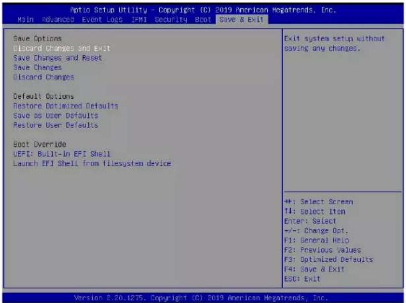 Supermicro X11SPM-TF - Save & Exit - 1
